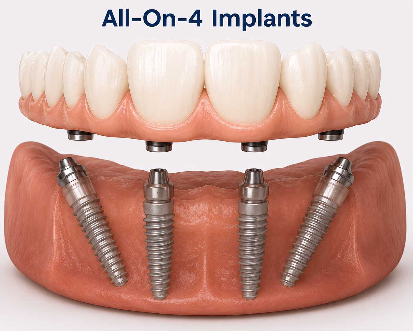 Full arch dental implant restoration using All-on-4 or All-on-6 implant system