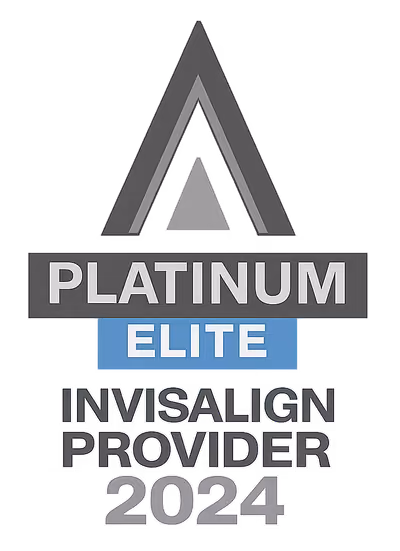 Invisalign Platinum Elite Provider 2024 badge